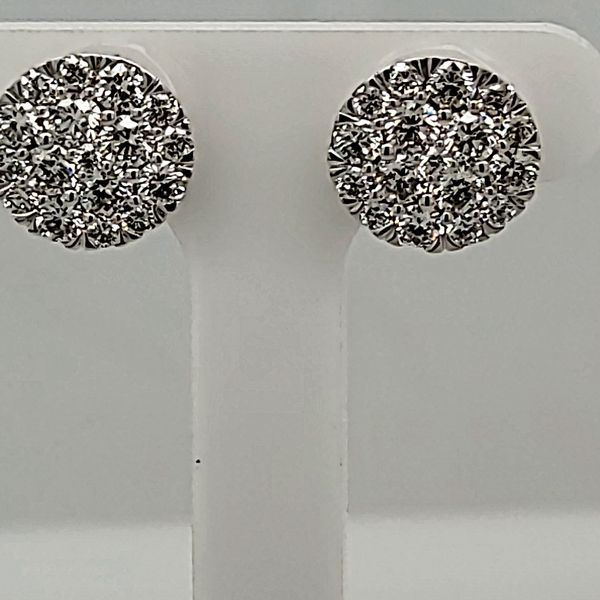 DIAMOND EARRINGS | 14 KARAT | CLUSTER EARRINGS Van Scoy Jewelers Wyomissing, PA