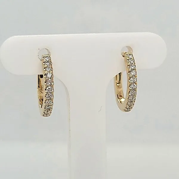 DIAMOND EARRINGS | DIAMOND HOOPS | DIAMOND HOOP EARRINGS | 14 KARAT GOLD Van Scoy Jewelers Wyomissing, PA