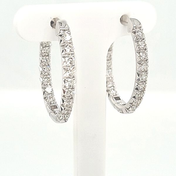 Diamond Hoop Earrings | Inside Outside Diamond Hoops Van Scoy Jewelers Wyomissing, PA