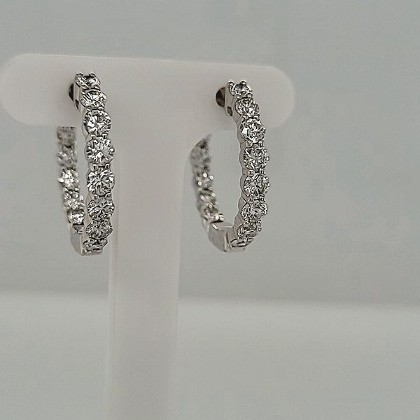 2.01 Carat Diamond Hoop Earrings Van Scoy Jewelers Wyomissing, PA
