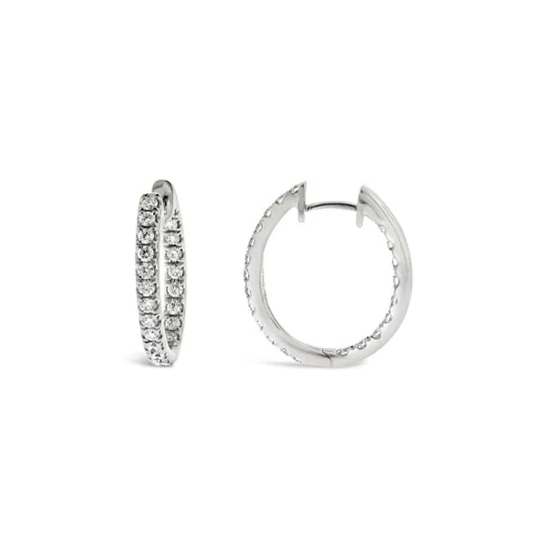 Diamond Hoops | Inside Outside Hoop Earrings Van Scoy Jewelers Wyomissing, PA
