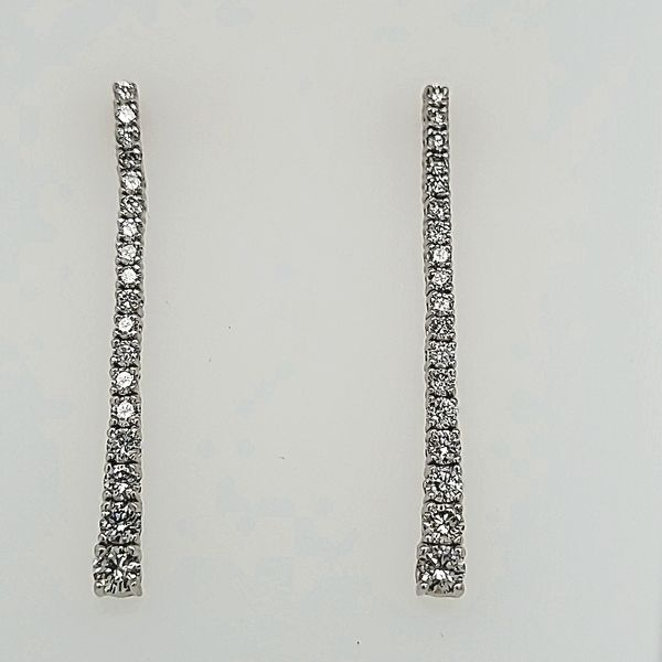Diamond Line Dangle Earrings Van Scoy Jewelers Wyomissing, PA
