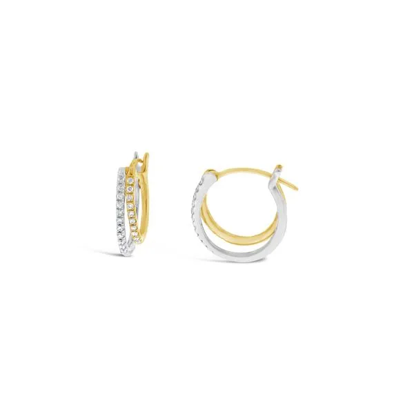 Two Tone Diamond Earring Van Scoy Jewelers Wyomissing, PA