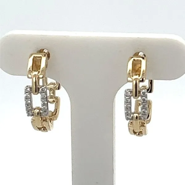 0.08 CT TW Natural Diamond Hoop Earrings: Exquisite 14K Two-Tone Gold Marvels Van Scoy Jewelers Wyomissing, PA