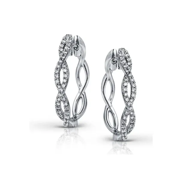 14K White Gold Diamond Hoop Earrings | 76 Round Diamonds, 0.45 Carat Total Weight/ VanScoy Jewelers of Wyomissing Van Scoy Jewelers Wyomissing, PA