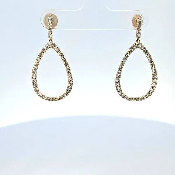 14K Yellow Gold Drop Earrings | 90 Round Diamonds, 0.90 Carat Total Weight, SI1 Clarity, H Color/ VanScoy Jewelers of Wyomissing Van Scoy Jewelers Wyomissing, PA