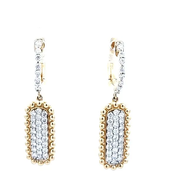 14K Yellow Gold Pave Diamond Dangle Earrings 0.67 CT TW | Elegant Diamond Jewelry/ VanScoy Jewelers of Wyomissing similar item image