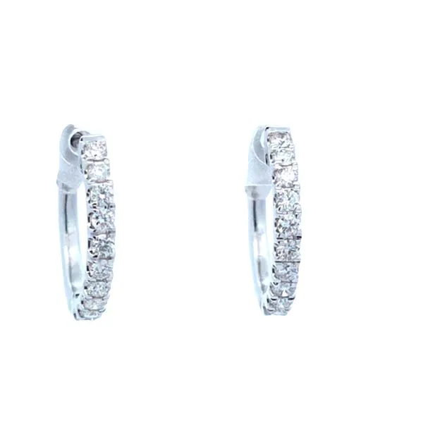 14K White Gold Diamond Hoop Earrings – 0.60 Ct Total Weight Van Scoy Jewelers Wyomissing, PA