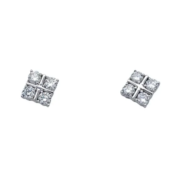 14K White Gold Diamond Post Earrings – 8 Diamonds, 0.96ct Total Weight Van Scoy Jewelers Wyomissing, PA