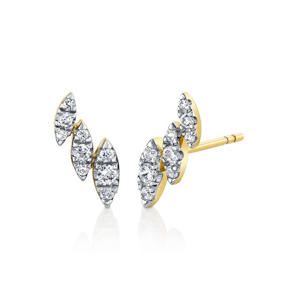 14 Karat Two-Tone Diamond Earrings | 0.24 CTW Diamond Stud Earrings Van Scoy Jewelers Wyomissing, PA