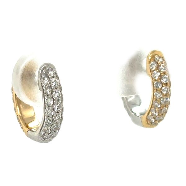 Dilamani 14K Two-Tone Gold Reversible Diamond Hoop Earrings – 0.72 CTW Van Scoy Jewelers Wyomissing, PA