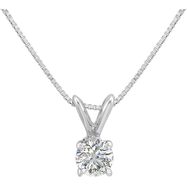 DIAMOND PENDANT | SOLITAIRE DIAMOND PENDANT | 14 KARAT WHITE GOLD | 1/3 CARAT TOTAL DIAMOND WEIGHT Van Scoy Jewelers Wyomissing, PA