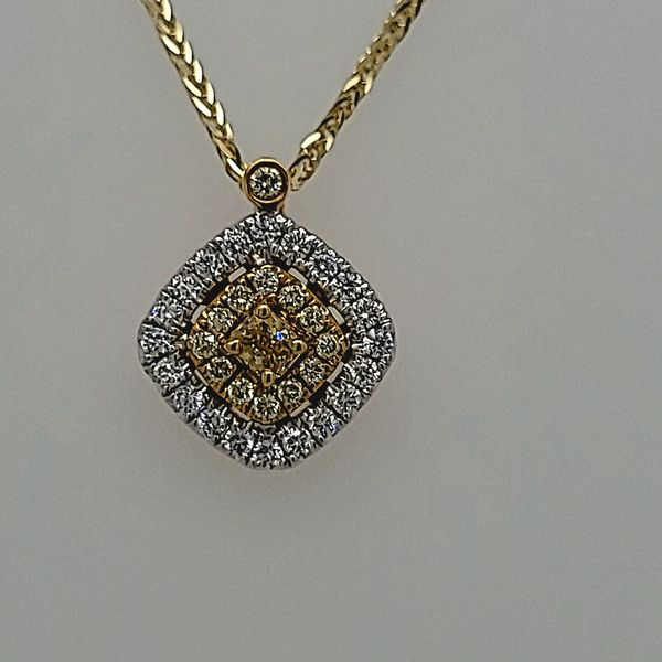 Fancy Yellow Diamond Pendant in 18 Karat Gold Van Scoy Jewelers Wyomissing, PA