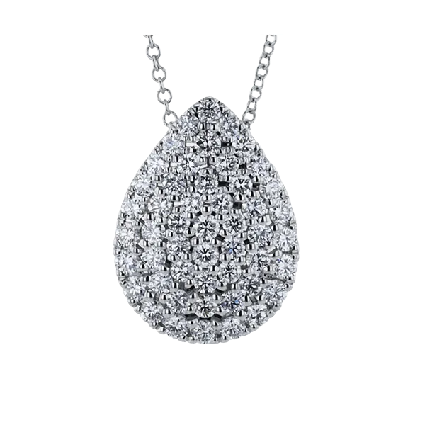 Simon G. 18K White Gold Teardrop Diamond Pendant - 0.81 CTW Round VS F-G Diamonds, 18K Gold Chain/ VanScoy Jewelers of Wyomissing similar item image