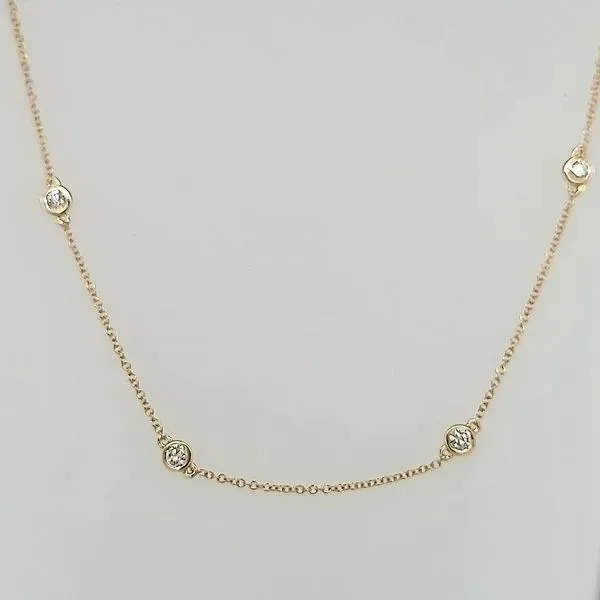 Diamond Station Necklace | Yellow Gold Van Scoy Jewelers Wyomissing, PA