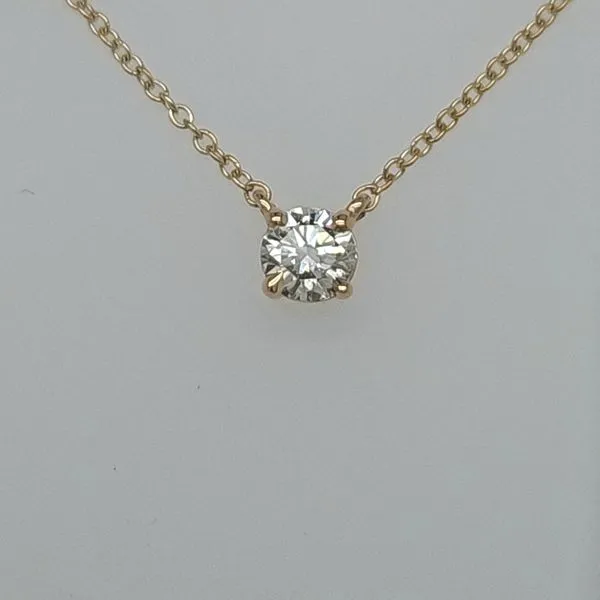 Timeless Sophistication: 14K Yellow Gold Diamond Necklace, 0.39 Carat G Color SI2 Clarity, 18 Inch Cable Chain/  VanScoy Jewelers of Wyomissing Van Scoy Jewelers Wyomissing, PA