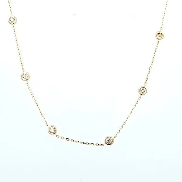 14K Yellow Gold Diamonds by the Yard Necklace - 20 Inch, ...