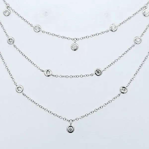 DIAMOND NECKLACE/ THREE TIER DIAMOND NECKLACE/ BEZEL Van Scoy Jewelers Wyomissing, PA
