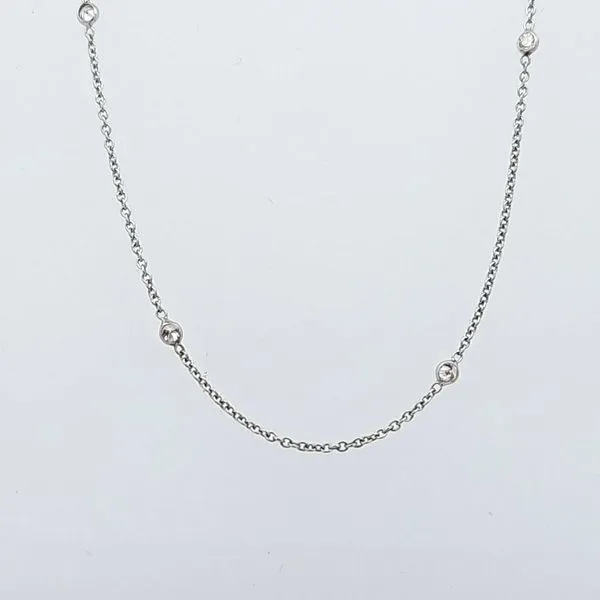 14K White Gold Diamonds by the Yard Necklace - 0.30 Carat Total Round Diamonds Van Scoy Jewelers Wyomissing, PA