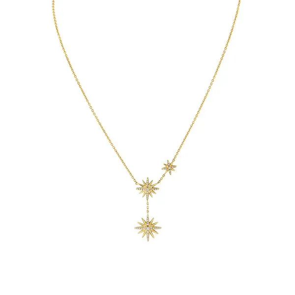 Sylvie Collection 14K Yellow Gold Diamond Sun Solaz Neckl...