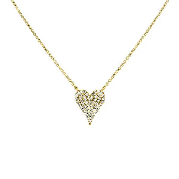 Sylvie Collection 14K Two-Tone Gold Diamond Heart Necklac...