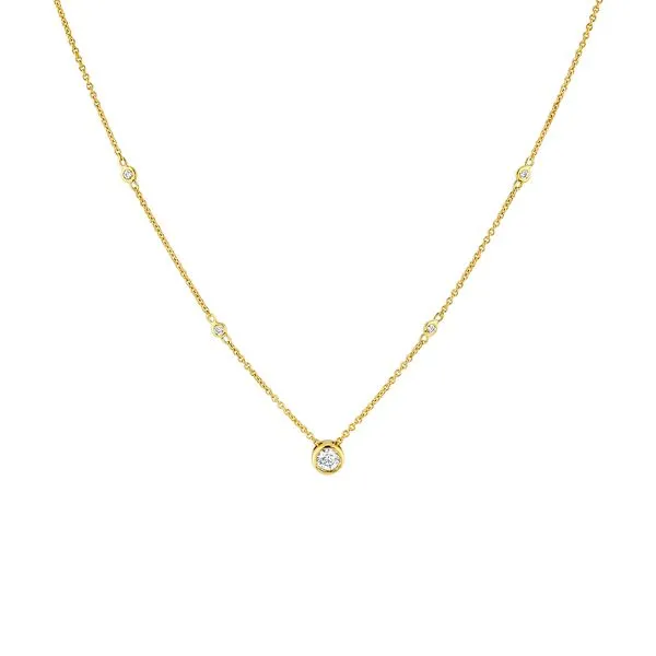 Elegant Sylvie Collection 14K Gold Diamond Shell Necklace, 0.30ct Total/  VanScoy Jewelers of Wyomissing Van Scoy Jewelers Wyomissing, PA