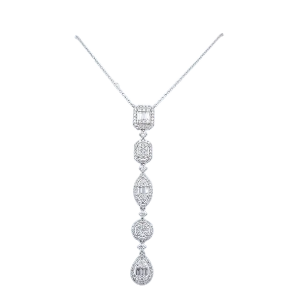 14 Karat White Gold Diamond Necklace with 1.18 Carat Total Diamond Weight/ VanScoy Jewelers of Wyomissing Van Scoy Jewelers Wyomissing, PA