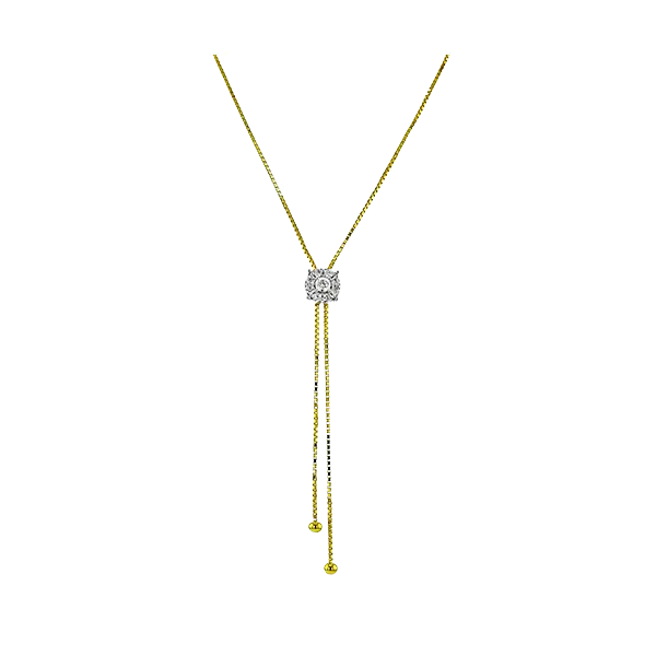 Simon G 18K Yellow Gold Lariat Necklace | 9 Diamonds | 0.38 CTW Van Scoy Jewelers Wyomissing, PA