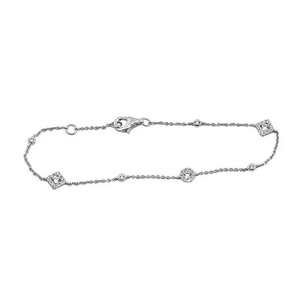 Sophisticated Sparkle: 14 Karat White Gold Diamond Bracelet Featuring 0.35 Carats of Diamonds Van Scoy Jewelers Wyomissing, PA