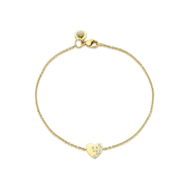 Sylvie Collection 14K Yellow Gold Diamond Heart Bracelet | 0.05 Carat/ VanScoy Jewelers of Wyomissing Van Scoy Jewelers Wyomissing, PA