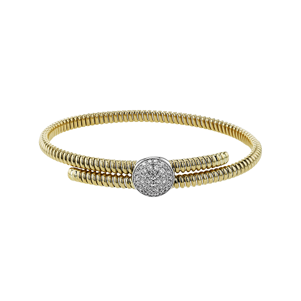 Simon G. 18K Yellow Gold Flexible Bangle Bracelet with 0.61 Carat in Diamonds/ VanScoy Jewelers of Wyomissing Van Scoy Jewelers Wyomissing, PA