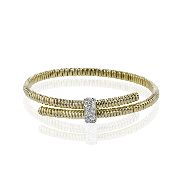 SIMON G 18K Yellow Gold Flexible Bangle | 0.31CT Diamond in White Gold/VanScoy Jewelers of Wyomissing similar item image