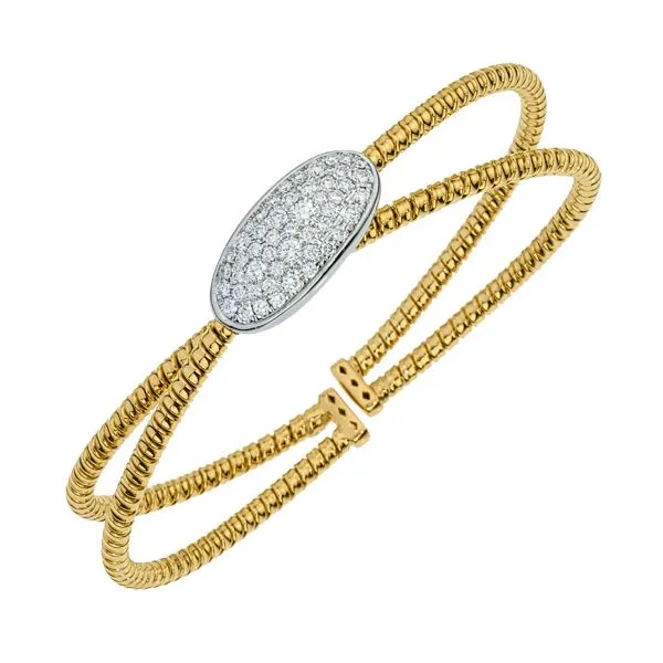 18K White Gold Flexible Diamond Bangle – 0.80ct TW Van Scoy Jewelers Wyomissing, PA