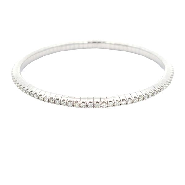 14K White Gold Flexible Bangle Bracelet with 1.75 CT Diamonds – 6.5 Inch Van Scoy Jewelers Wyomissing, PA