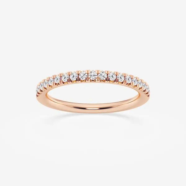 14K Rose Gold Lab-Grown Diamond Ring with 19 Round Diamon...