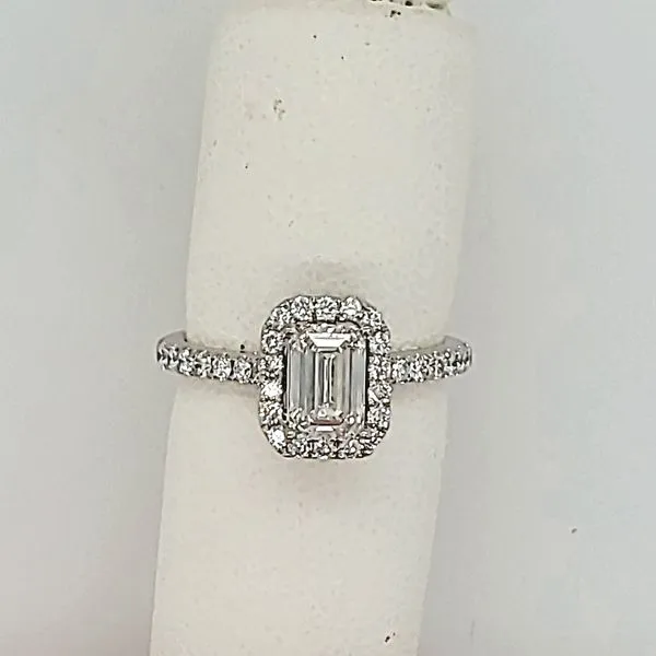 14K White Gold Lab-Grown Diamond Engagement Ring - 1.04 C...