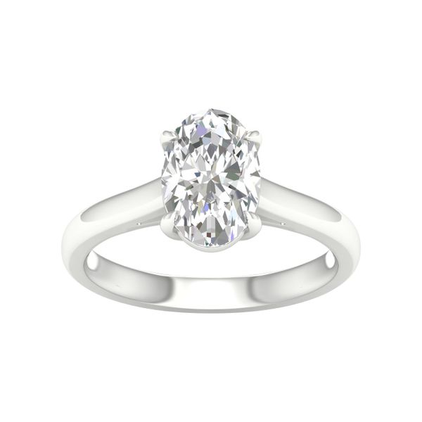 14K White Gold Lab-Grown Oval Diamond Solitaire Engagement Ring | 1.95 CT, / VanScoy Jewelers of Wyomissing Van Scoy Jewelers Wyomissing, PA