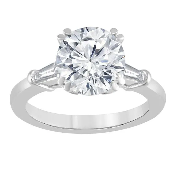 14K White Gold Lab-Grown Diamond Ring with 1.54 Carat Rou...