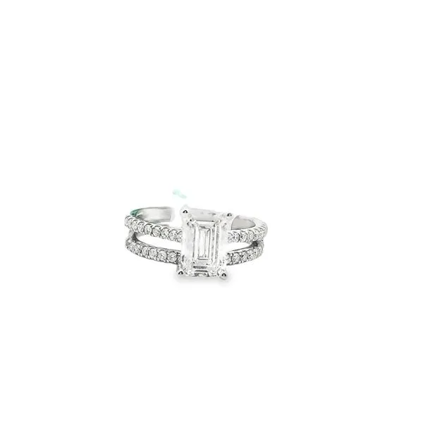 14K White Gold Lab-Grown Diamond Engagement & Wedding Ban...
