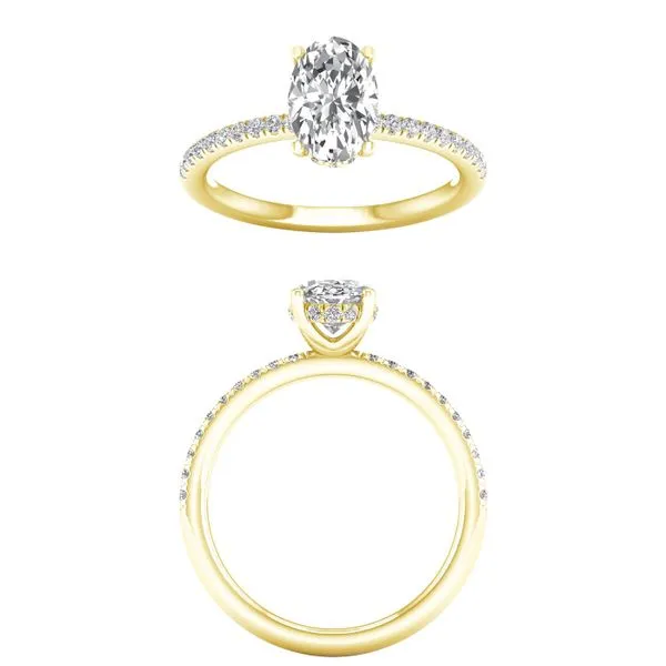 Lab-Grown Diamond Hidden Halo Engagement Ring - 2.53 CT O...