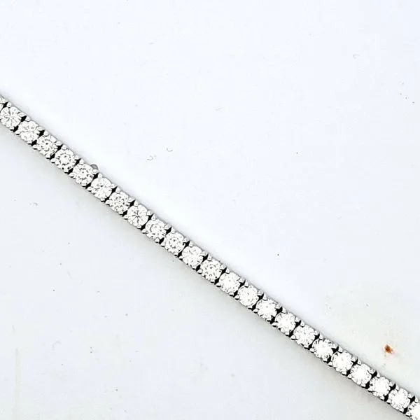 14K White Gold Bracelet with 6.00 Carat Lab-Grown Diamond...