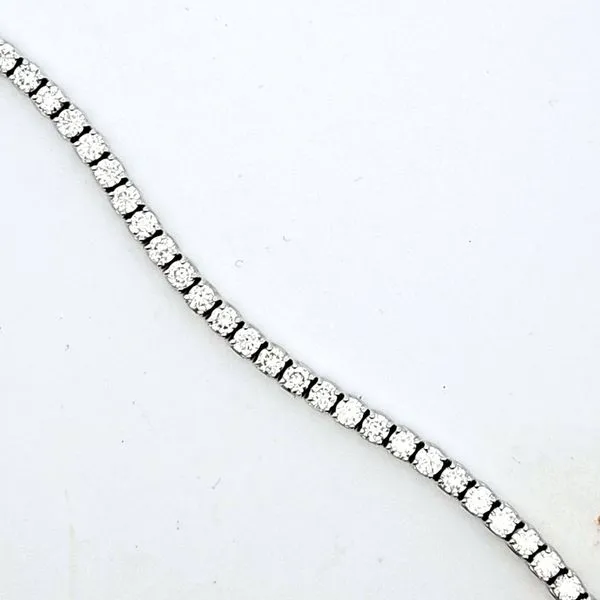 14K White Gold Bracelet with 5.00 Carat Lab-Grown Diamond...