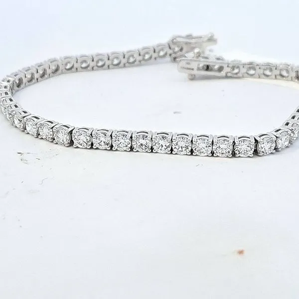 14K White Gold Lab-Grown Diamond Bracelet | 7.00 Carat To...
