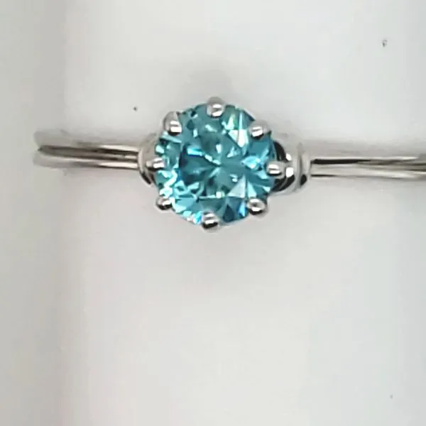 Radiant Blue Beauty: 14 Karat White Gold Blue Zircon Gemstone Ring/ VanScoy Jewelers of Wyomissing Van Scoy Jewelers Wyomissing, PA