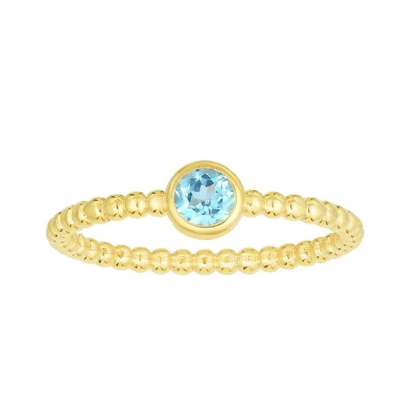 GEMSTONERING | BLUE TOPAZ | PHILLIP GAVRIEL DESIGNER | 14 KARAT YELLOW GOLD Van Scoy Jewelers Wyomissing, PA