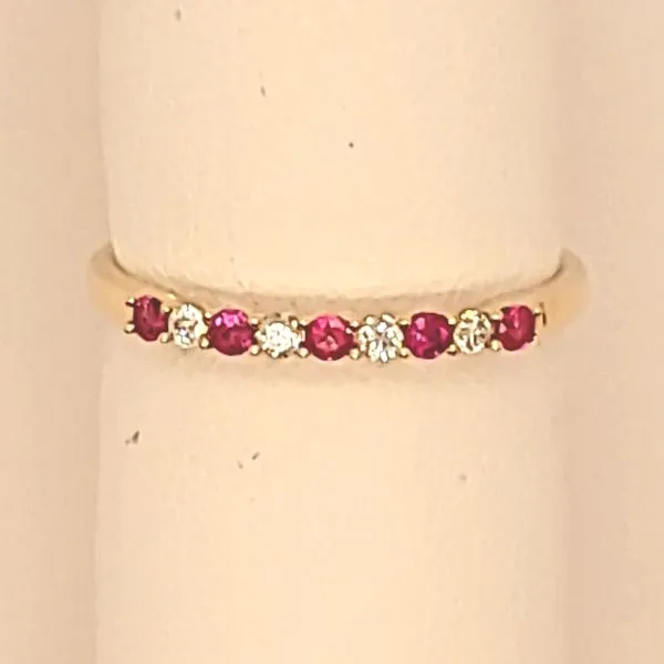 DIAMOND BAND | RUBY & DIAMOND BAND | 14 KARAT YELLOW GOLD Van Scoy Jewelers Wyomissing, PA