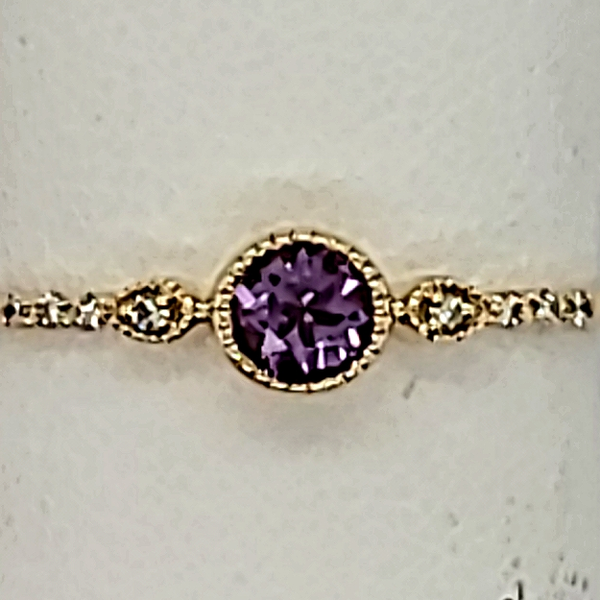 14 KARAT YELLOW GOLD RING | AMETHYST RING | AMETHYST & DIAMOND RING Van Scoy Jewelers Wyomissing, PA