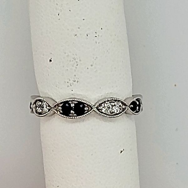 DIAMOND & SAPPHIRE BAND | STACKABLE BAND | ANNIVERSARY RING Van Scoy Jewelers Wyomissing, PA