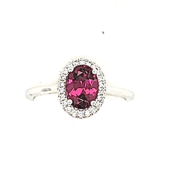 GARNET RING | GARNET & DIAMOND | RHODALITE GARNET | 14 KARAT Van Scoy Jewelers Wyomissing, PA