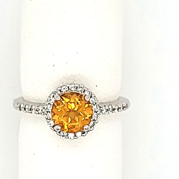 CITRINE RING | CITRINE & DIAMOND | 18 KARAT Van Scoy Jewelers Wyomissing, PA